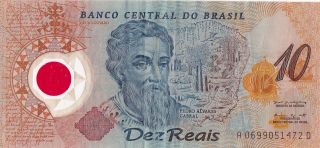 Brazil - Brasil - 10 Reais - Polymer Banknote - Issuing Year: 2000 photo