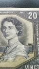 1954 $20 Devil ' S Face Bank Of Canada Banknote - Beattie/coyne - Serial Ce8937519 Canada photo 1
