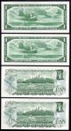 1954 Scarce U/y (2) 1973 (2) $1.  00 Unc 60 Consecutive Beauty Canada Paper Money Canada photo 1