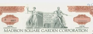 1974 Stock Certificate - Madison Square Garden Corporation photo