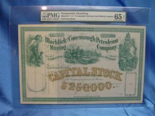 7987 Blacklick And Conemaugh Petroleum & Mining Co Pmg - 65 Gem Uncirculated photo