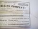 Mechanics Mining Co Sutter Creek Ca 100 Shares Stock Certificate 1877 Stocks & Bonds, Scripophily photo 2