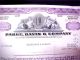 Parke,  Davis Stock Certificate,  1000 Shares, Stocks & Bonds, Scripophily photo 1