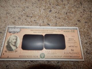 Us Savings Bond Series Ee Founding Fathers 1st Edition $5,  000 Revere Rare photo