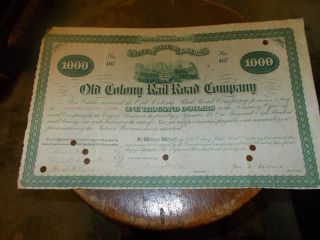 Old Colony Rail Road $1000.  00 Bond photo