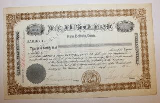 1917 North & Judd Company Stock Certificate Historic Spur Manufacturer Anchor photo