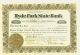 1921 Stock Certificate - Hyde Park State Bank Stocks & Bonds, Scripophily photo 2