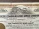 1923 Peer Consolidated Mines Company [gold] - Ely Nevada - 3 For 25,  000 Shares Stocks & Bonds, Scripophily photo 2