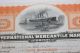 1942 International Mercantile Marine Stock Certificate Titanic No Cancels On Vig Transportation photo 1