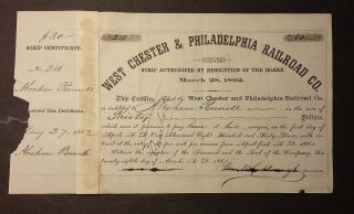 1862 West Chester & Philadelphia Railroad Co photo