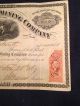 Antique Keystone Silver Mining Company Stock Certificate At Austin Nevada 1867 Stocks & Bonds, Scripophily photo 3