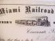 1867 Little Miami Railroad Cincinnati Stock Dividend Certificate W/revenue Stamp Transportation photo 2