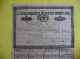 1861 South Carolina Confederate Bond photo