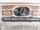 Us Steel Corporation Stock Certificate Framed W Certificate Of Authenticity Stocks & Bonds, Scripophily photo 2