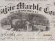 1865 Pocohabajac Marble Company Stock Certificate Of Pittsford,  Vermont Stocks & Bonds, Scripophily photo 1