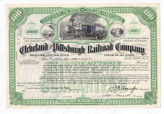1975 Cleveland And Pittsburgh Railroad Company Stock Certificate photo