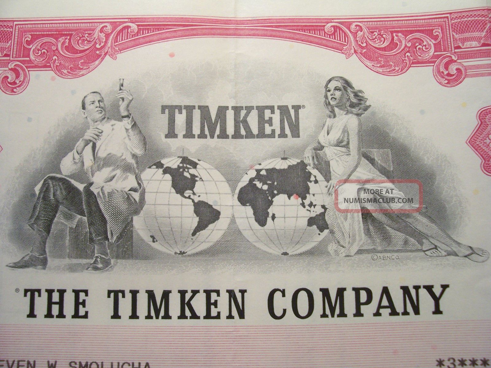 Timken Company Old Common Stock Certificate 1993 Non - Transferable Scripophily Nm Stocks & Bonds, Scripophily photo
