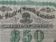 1878 South Carolina Deficiency Bond,  $50,  With 20 Coupons Stocks & Bonds, Scripophily photo 2