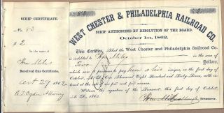 1862 West Chester & Philadelphia Railroad Co.  Civil War Era photo