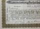 1930 International Mercantile Marine Co.  Stock Certificate Titanic Type 1 Olive Transportation photo 3
