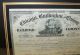 Old Framed Chicago Burlington & Quincy Railroad Company Il Stock Certificate Transportation photo 2