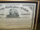 Old Framed Chicago Burlington & Quincy Railroad Company Il Stock Certificate Transportation photo 3