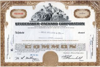 Studebaker - Packer Stock - Bear Stearns & Co. photo