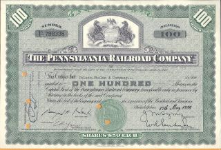 1956 The Pennsylvania R.  R.  Co.  Stock Certificate photo