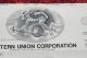 Western Union Corporation Common Share Stock Certificate 1986. Stocks & Bonds, Scripophily photo 2