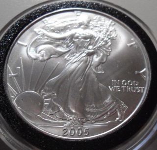 2005 American Silver Eagle Walking Liberty Dollar.  999 One Ounce Uncirculated Ms photo