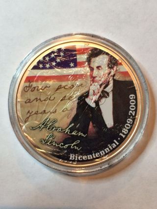 2009 Lincoln Bicentennial Colorized American Silver Eagle photo