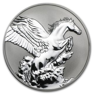 2014 Tokelau 1 Oz Reverse Proof Silver $5 Pegasus Coin - Sku 80182 photo