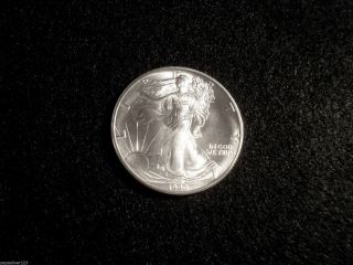1990 American Silver Eagle $1.  999 Silver 1 Oz Uncirculated Bu photo