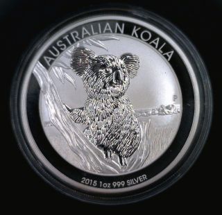 2015 Australian Koala 1 Oz.  999 Fine Silver $1 One Dollar photo