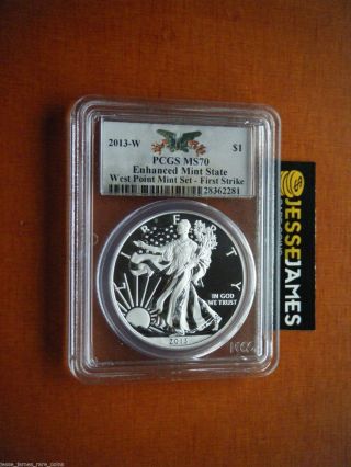 2013 W Enhanced Silver Eagle Pcgs Ms70 Spots First Strike From West Point photo