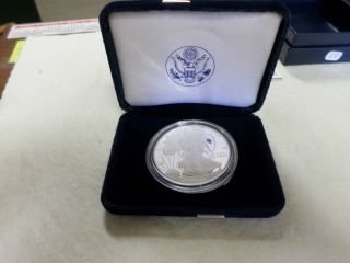 2007 W American Silver Eagle Coin,  1oz.  Fine Silver,  Proof,  With In Blue Box photo