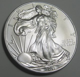 2011 American Silver Eagle Coin Bu / 1oz 0.  999 Fine Silver Bullion photo