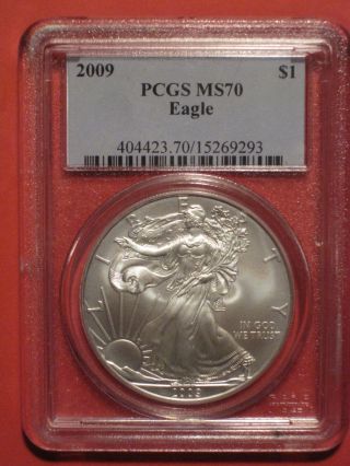 2009 1 Oz.  Ms70 Pcgs American Silver Eagle (005) photo