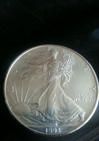 1993 1 Oz Silver American Eagle Coin - Brilliant Uncirculated - Sku 1072 photo