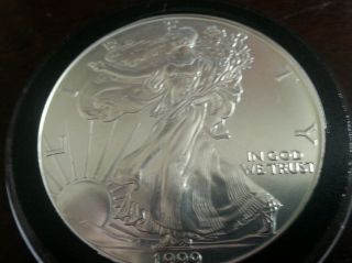 1999 1 Oz Silver American Eagle Coin - Brilliant Uncirculated - Bonus photo