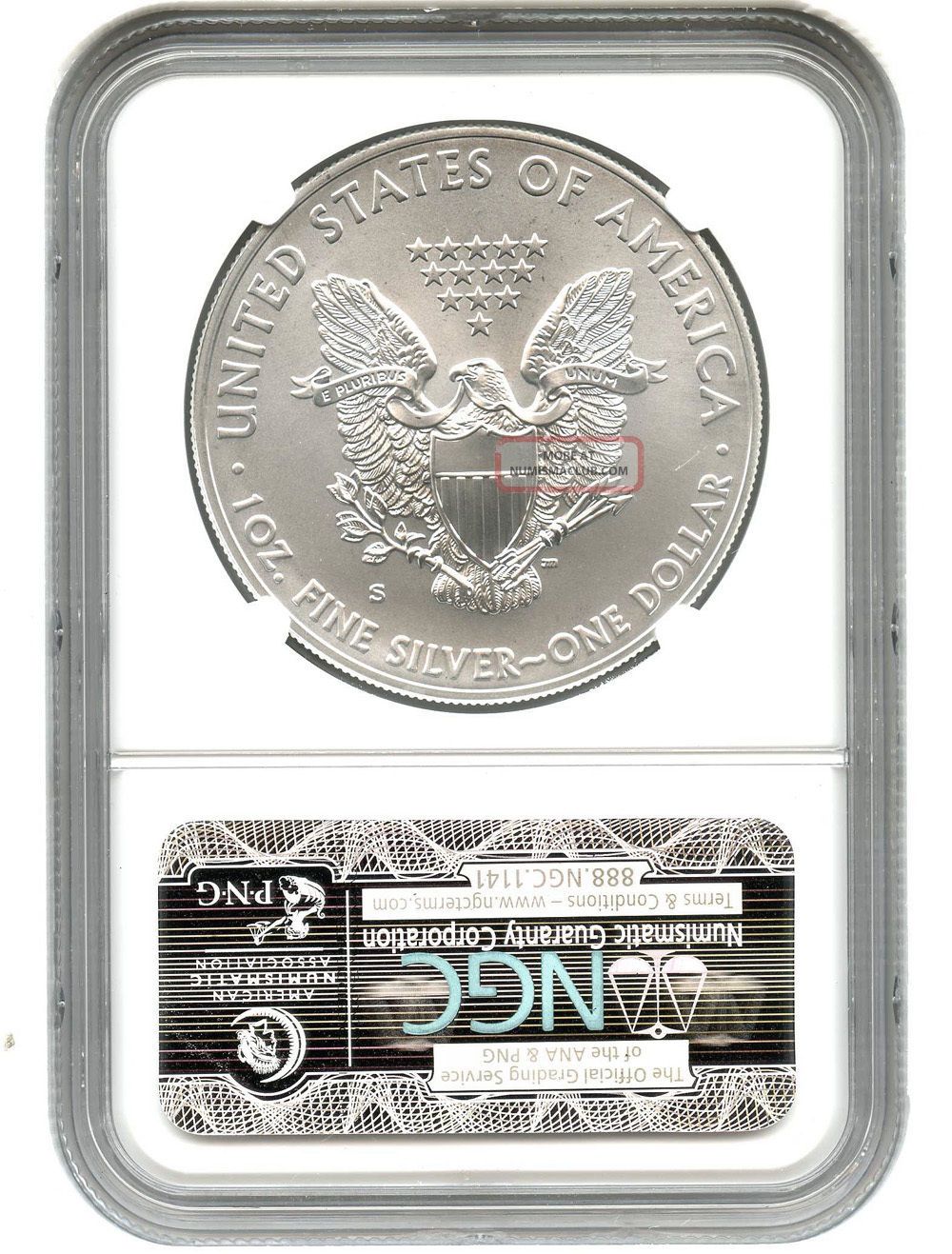 2011 - S 25th Anniversary Silver Eagle $1 Ngc Ms70 - Ase