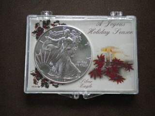 2014 Silver Eagle Perfect Gift W / Holiday Holder photo