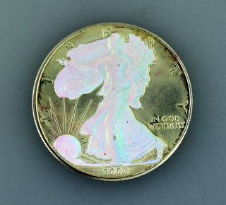 2000 Hologram Silver American Eagle 1 Oz Coin photo