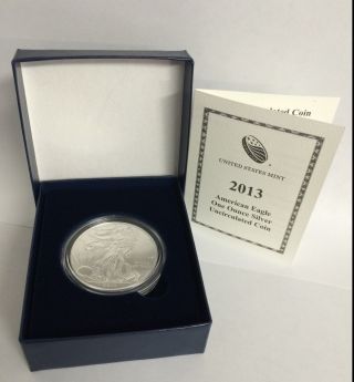 2013 - W American Eagle One Ounce Silver Uncirculated Coin photo