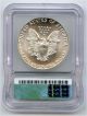 1988 Us $1 Silver Eagle Icg Ms 69 Bright Silver photo 1