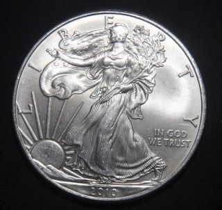 2010 Silver American Eagle 1 Oz Bullion Coin Lot301130 photo