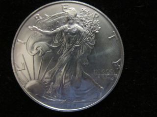 1996 American Silver Eagle 1 Oz.  999 Fine Key Date Unc photo