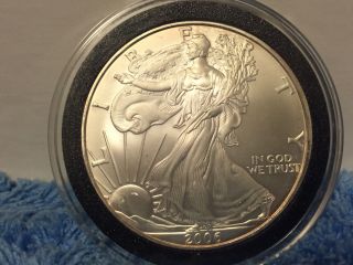 2006 Unc.  American Eagle Silver Dollar $1 Coin. photo