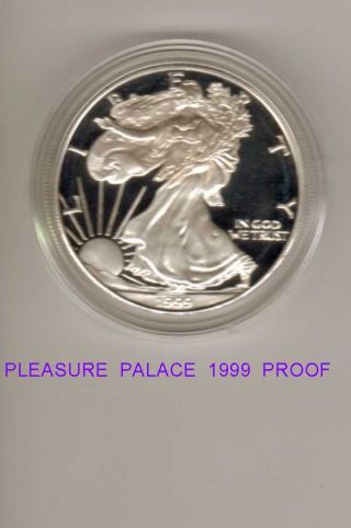 1999 P 1oz Silver American Eagle Proof (w/box &) photo