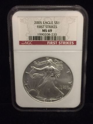 2005 American Silver Eagle - Ngc Ms 69 photo
